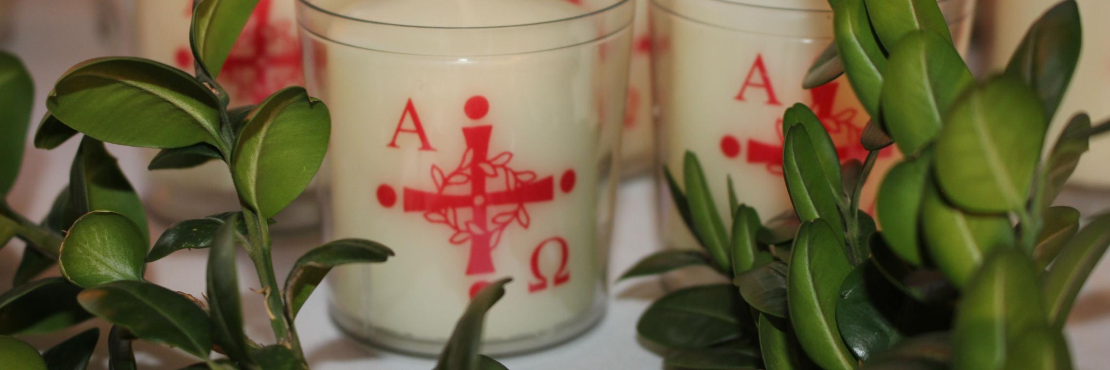 Osterkerzen Palmen Karwoche